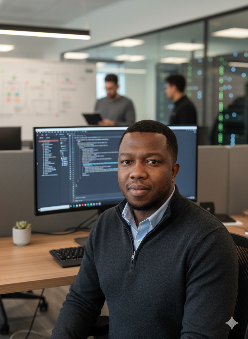 Portrait of Thato Nwamadi, a visionary entrepreneur and software engineer